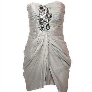 Bebe Jewellery Strapless Dress, size Medium
